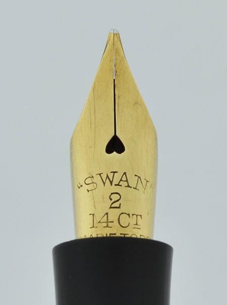 Mabie Todd Swan 142/32 Fountain Pen - BHR, Gold Trim, Fine